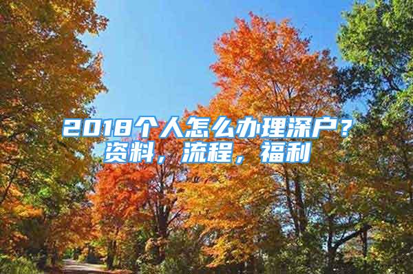 2018個人怎么辦理深戶？資料，流程，福利