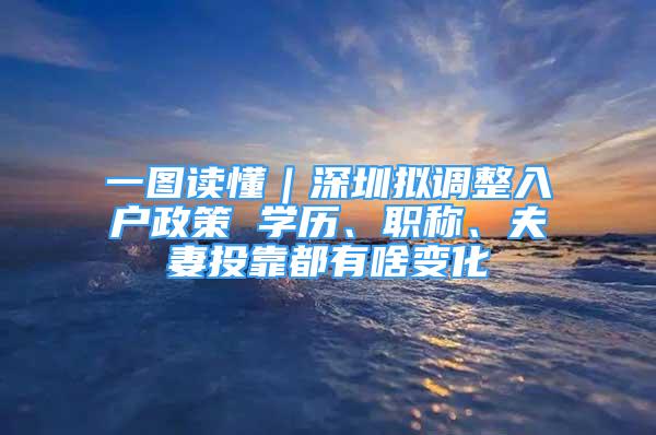 一圖讀懂｜深圳擬調(diào)整入戶政策 學(xué)歷、職稱、夫妻投靠都有啥變化