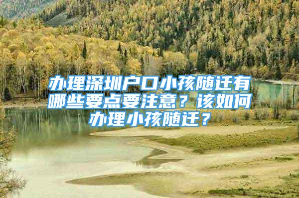 辦理深圳戶口小孩隨遷有哪些要點(diǎn)要注意？該如何辦理小孩隨遷？