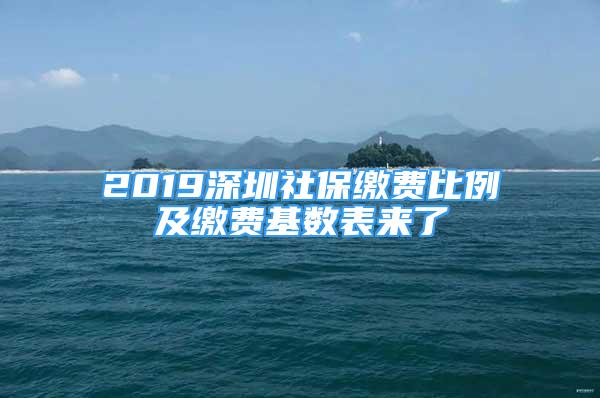 2019深圳社保繳費(fèi)比例及繳費(fèi)基數(shù)表來了