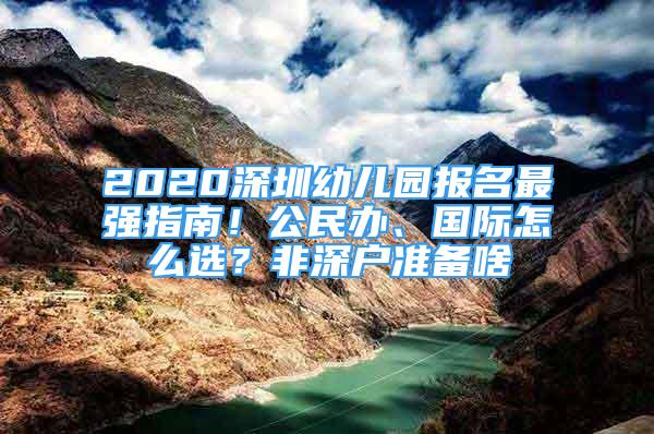 2020深圳幼兒園報名最強指南！公民辦、國際怎么選？非深戶準備啥