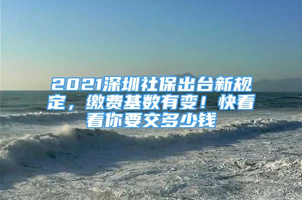 2021深圳社保出臺(tái)新規(guī)定，繳費(fèi)基數(shù)有變！快看看你要交多少錢(qián)