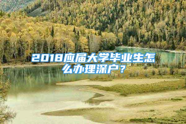 2018應(yīng)屆大學(xué)畢業(yè)生怎么辦理深戶？