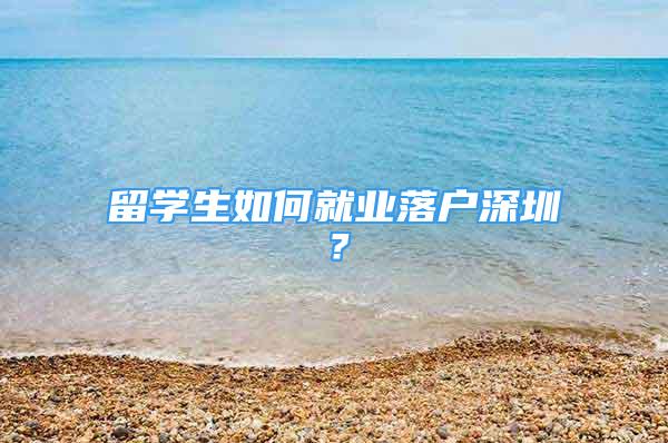 留學(xué)生如何就業(yè)落戶深圳？