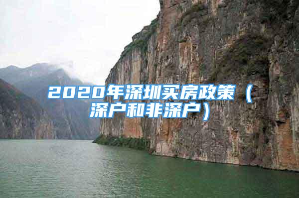 2020年深圳買房政策（深戶和非深戶）