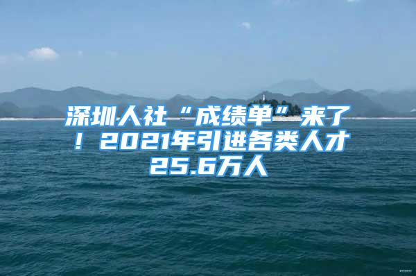 深圳人社“成績單”來了！2021年引進各類人才25.6萬人