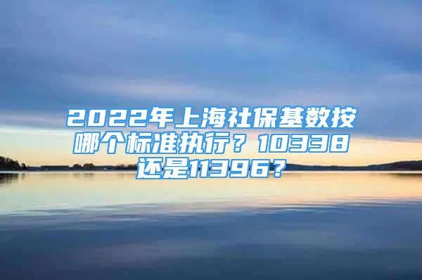 2022年上海社?；鶖?shù)按哪個標準執(zhí)行？10338還是11396？