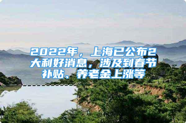 2022年，上海已公布2大利好消息，涉及到春節(jié)補(bǔ)貼、養(yǎng)老金上漲等