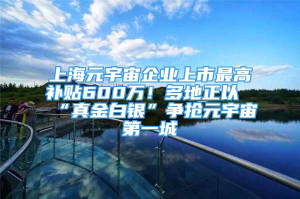 上海元宇宙企業(yè)上市最高補(bǔ)貼600萬！多地正以“真金白銀”爭搶元宇宙第一城