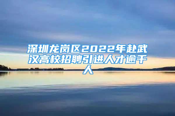 深圳龍崗區(qū)2022年赴武漢高校招聘引進(jìn)人才逾千人