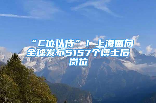 “C位以待”！上海面向全球發(fā)布5157個博士后崗位