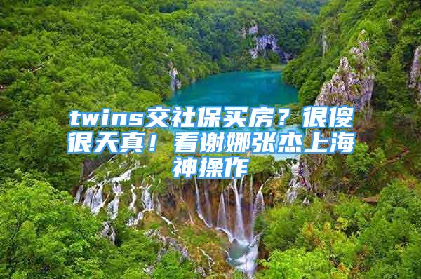 twins交社保買房？很傻很天真！看謝娜張杰上海神操作