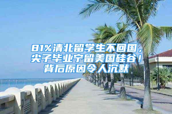 81%清北留學生不回國，尖子畢業(yè)寧留美國硅谷！背后原因令人沉默