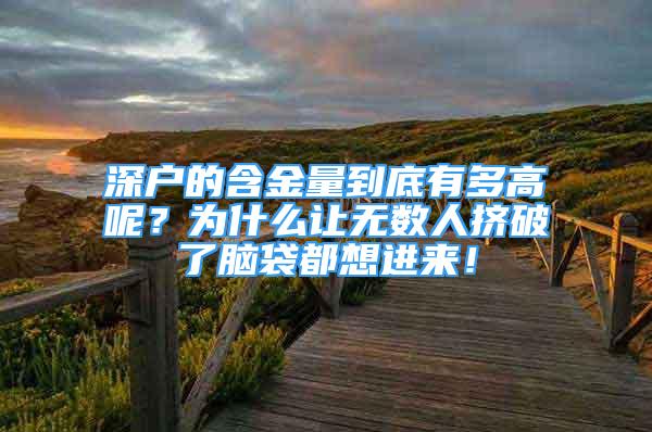 深戶的含金量到底有多高呢？為什么讓無數(shù)人擠破了腦袋都想進(jìn)來！