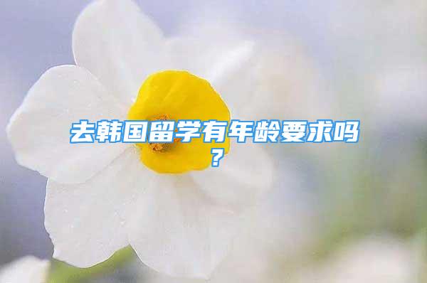 去韓國留學(xué)有年齡要求嗎？