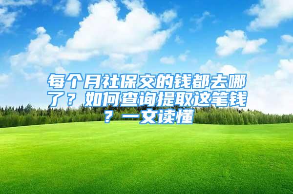 每個(gè)月社保交的錢都去哪了？如何查詢提取這筆錢？一文讀懂