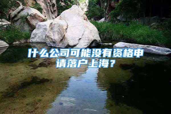 什么公司可能沒有資格申請落戶上海？