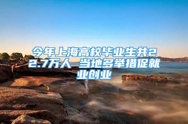 今年上海高校畢業(yè)生共22.7萬人 當?shù)囟嗯e措促就業(yè)創(chuàng)業(yè)