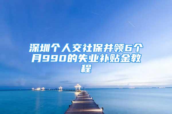 深圳個人交社保并領6個月990的失業(yè)補貼金教程