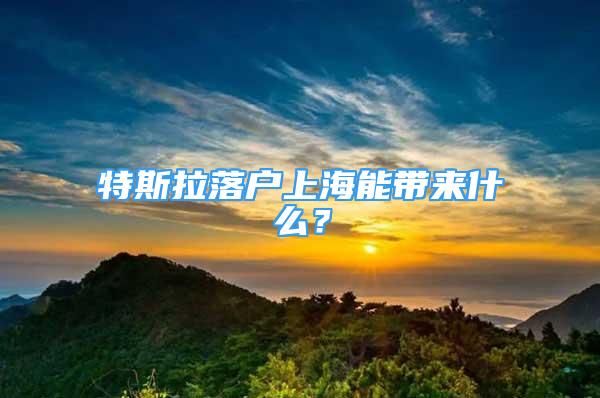 特斯拉落戶上海能帶來什么？