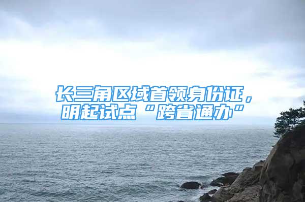 長三角區(qū)域首領身份證，明起試點“跨省通辦”