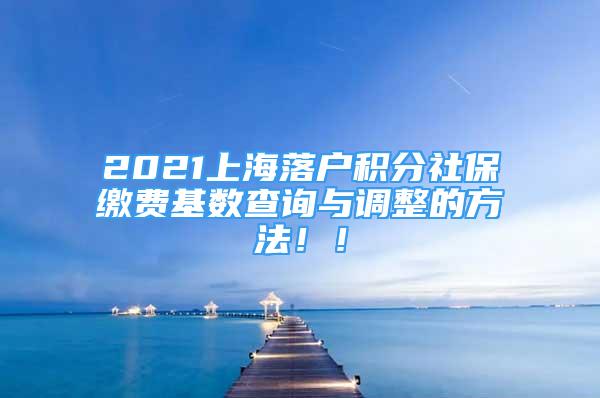 2021上海落戶(hù)積分社保繳費(fèi)基數(shù)查詢(xún)與調(diào)整的方法??！