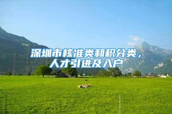 深圳市核準(zhǔn)類和積分類，人才引進(jìn)及入戶