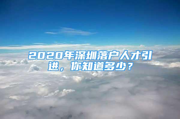 2020年深圳落戶人才引進(jìn)，你知道多少？