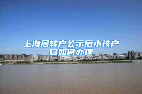 上海居轉(zhuǎn)戶公示后小孩戶口如何辦理