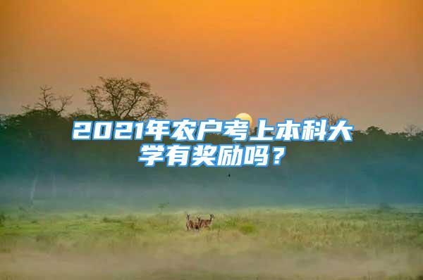 2021年農(nóng)戶考上本科大學(xué)有獎(jiǎng)勵(lì)嗎？