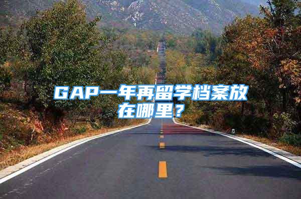 GAP一年再留學檔案放在哪里？