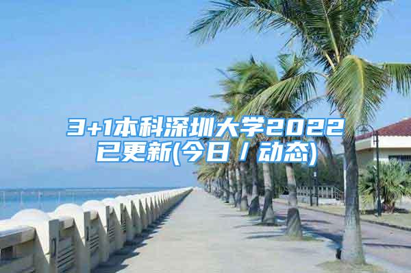 3+1本科深圳大學(xué)2022已更新(今日／動態(tài))