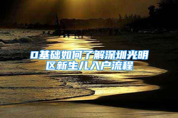 0基礎如何了解深圳光明區(qū)新生兒入戶流程