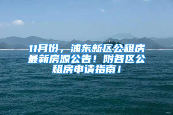 11月份，浦東新區(qū)公租房最新房源公告！附各區(qū)公租房申請指南！