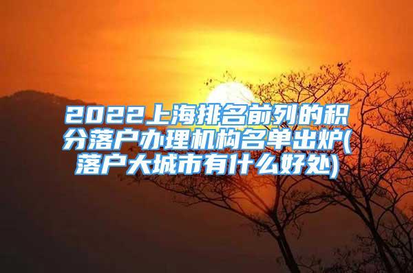 2022上海排名前列的積分落戶辦理機構(gòu)名單出爐(落戶大城市有什么好處)