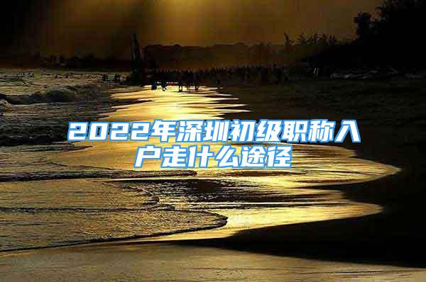 2022年深圳初級(jí)職稱入戶走什么途徑