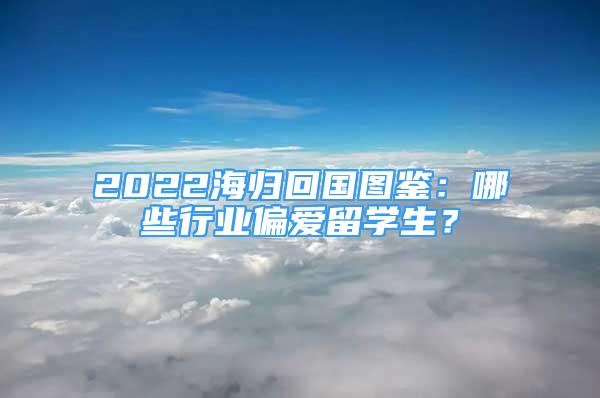 2022海歸回國(guó)圖鑒：哪些行業(yè)偏愛(ài)留學(xué)生？