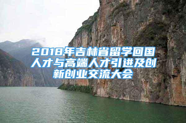 2018年吉林省留學(xué)回國人才與高端人才引進(jìn)及創(chuàng)新創(chuàng)業(yè)交流大會