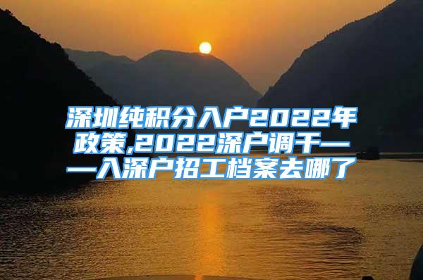 深圳純積分入戶2022年政策,2022深戶調(diào)干——入深戶招工檔案去哪了