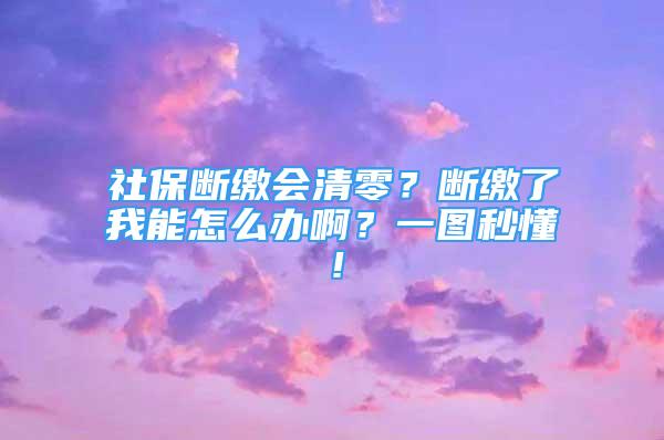 社保斷繳會清零？斷繳了我能怎么辦??？一圖秒懂！