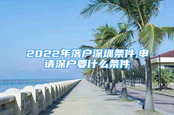 2022年落戶深圳條件,申請(qǐng)深戶要什么條件