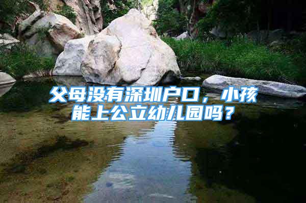 父母沒有深圳戶口，小孩能上公立幼兒園嗎？