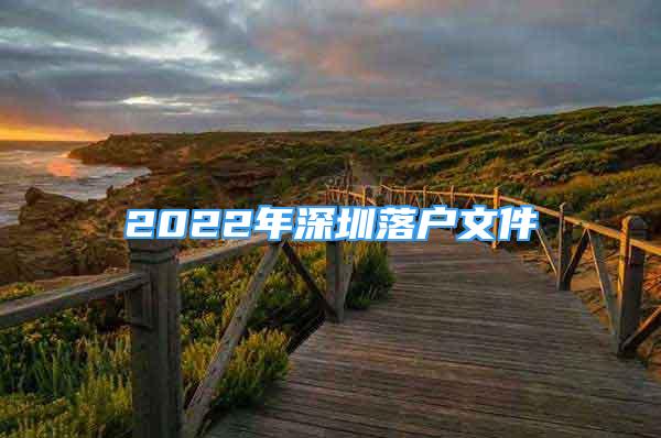 2022年深圳落戶文件