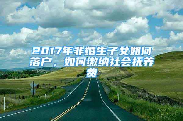 2017年非婚生子女如何落戶，如何繳納社會(huì)撫養(yǎng)費(fèi)