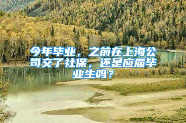 今年畢業(yè)，之前在上海公司交了社保，還是應(yīng)屆畢業(yè)生嗎？