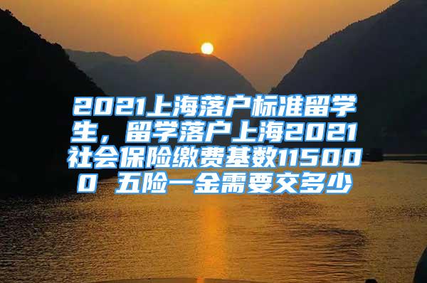 2021上海落戶標(biāo)準(zhǔn)留學(xué)生，留學(xué)落戶上海2021社會保險繳費(fèi)基數(shù)115000 五險一金需要交多少