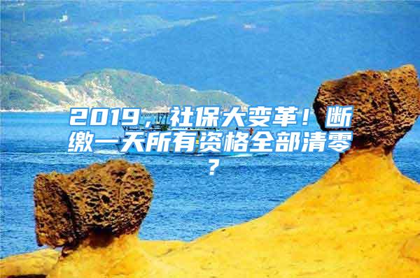 2019，社保大變革！斷繳一天所有資格全部清零？