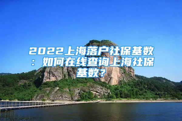 2022上海落戶社?；鶖?shù)：如何在線查詢上海社?；鶖?shù)？