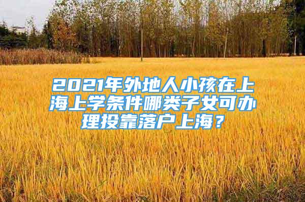 2021年外地人小孩在上海上學條件哪類子女可辦理投靠落戶上海？