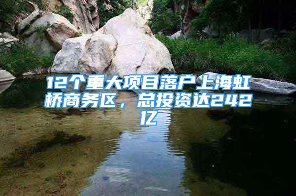 12個(gè)重大項(xiàng)目落戶上海虹橋商務(wù)區(qū)，總投資達(dá)242億